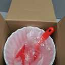 Roshtia 6 Pieces Plastic Popcorn Containers Reusable Buckets 75 oz Popcorn Boxes Bowl with Scoop Retro Style Red Plastic Scoop Set for Movie Theater Night(Stripe)