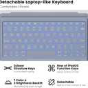 Nillkin iPad A16 (11th Gen) / 10th Gen Case with Detachable Keyboard, Magic Trackpad, 7-Color Backlit, Portrait/Landscape Modes, Rugged Keyboard Case for iPad 11th / 10th Generation (2025/2022), Gray