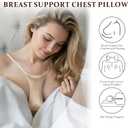 Memory Foam Breast Pillow for Chest Wrinkles Side Sleeper Anti-Wrinkle Support Bed Pillow with Adjustable Clasp Soft Beauty Pillow for Sleeping, Gold