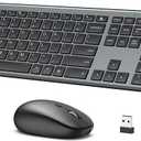 iClever DK03 Bluetooth Keyboard and Mouse, Rechargeable Dual-Mode (Bluetooth 4.2 + 2.4G) Wireless Keyboard and Mouse Combo, Ultra-Slim Multi-Device Keyboard for Mac, iPad, Apple, Android, Windows