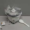 AROMA Rice Cooker, 3-Cup (Uncooked) / 6-Cup (Cooked), Small Rice Cooker, Oatmeal Cooker, Soup Maker, Auto Keep Warm, 1.5 Qt, White, ARC-363NG