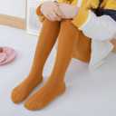 vanberfia Warm Tights for Baby Girl: Winter Cotton Cable Knit Stocking - Thick Toddler Legging for Various Occasions (8-10 Years, Cll17084)