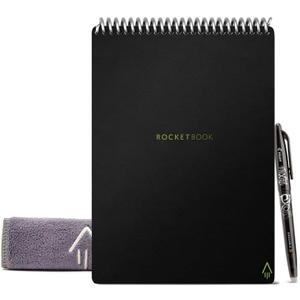 Rocketbook Smart Reusable Notebook, Flip Letter Size Spiral Notebook, Infinity Black, (8.5" x 11")