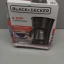 BLACK+DECKER 5-Cup Coffee Maker with On/Off Switch, Sneak-A-Cup Feature, and Easy-View Water Window, Black