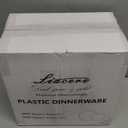 Liacere 50PCS Green Plastic Plates - Heavy Duty Disposable Plate-Green and Gold Include 25PCS Dinner Plate, 25PCS Dessert Plates for Easter&Baby Shower Gifts & Chrismas &Christmas