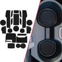 CupHolderHero fits Honda Civic Accessories 2013-2022 Premium Custom Interior Non Slip Anti Dust Cup Holder Inserts, Center Console Liner Mats, Door Pocket Liners 21 Pcs Set (Black Trim) (Civic [HATCHBACK only] 2016-2021)