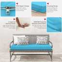 Outdoor Bench Cushion 45×18×3.5 in Thick Waterproof Patio Furniture Cushions, Patio Porch Swing Replacement Seat Pad with Tie Straps and Anti-Slip, for Backyard Garden, Lake Blue