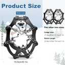 19-Tooth Ice Cleats w/Socks  Anti-Slip for Snow, Hiking, Ski  Men/Women (Medium)