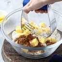 Spring Chef Medium Size Dough Blender For Baking, Dough Cutter Tool, Stainless Steel Puff Pastry Cutter Tool with Soft Grip Handle, Dishwasher Safe Pastry Blender for Easy Mixing - Sapphire