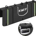 Tailgate Pad for Mountain Bike, Upgrade Truck Tailgate Bike Pad with Reflective Strips & Tool Pockets, Heavy Duty MTB Tailgate Pad Pickup Tailgate Cover for 5 Bikes