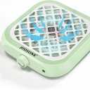 JODSONE 6000RPM Mini Nail Dust Collector Low Noise Powerful Suction Portable Nail Salon with 30 Filters (Light Green)