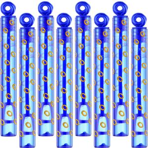 32 Pcs Blue with Gold Ring Print Bubble Wands Bubbles Party Favors for Adult Summer Activity Birthday Gifts Carnival Goody Bag Stuffers Wedding Supplies