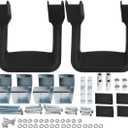 2 Pieces (1 Pair) Black Powder Coated Truck Side Step Set, Includes Mounting Brackets - Fits Various Trucks Compatible for Chevy (Chevrolet), Ford, Toyota, GMC, Dodge RAM and Jeep