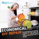 BlueStars WD12X10231 Dishwasher Lower Rack Wheel with Stud - Compatible with General Electric Dishwashers - Easy to Install - Replaces 1263942 AP3994981 PS1481883 EA1481883 - PACK OF 8