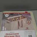 128 Ornament Storage Box, Adjustable Dividers, Stackable Holiday Ornament Organizer with Lid, Durable Fabric Bin for Christmas Decorations, Reinforced Handles, Dustproof & Space-Saving Design (White)