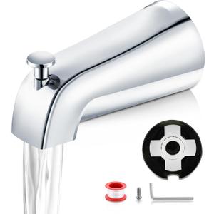 Bathtub Faucet Replacement with Diverter,Easy to Install American Standard Tub Spout for 1/2" Copper Water Tube with Install Tool (Chrome)