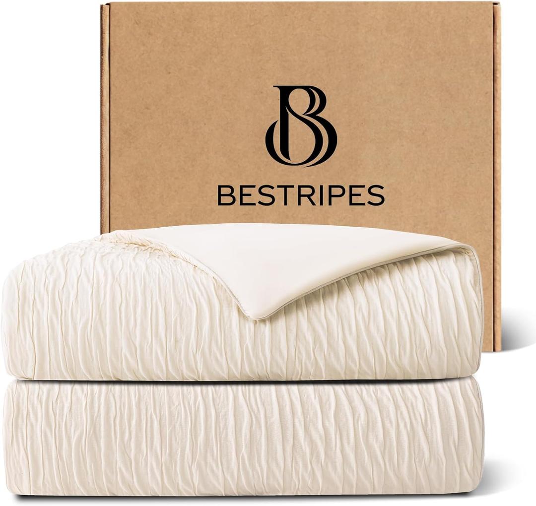 Cooling Comforter, King/Cali King - Reversible Lightweight Blanket for Hot Sleepers & Night Sweats, Breathable All-Season Bedding (108x90 Inch, Ivory)