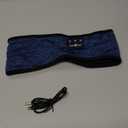 MUSICOZY Bluetooth 5.4 Headband Headphones for Sports and Sleep, Wireless Sleeping Eye Mask Earbuds Earphones for Side Sleepers Workout Running Cool Tech Gadget Unique Gift, Navy Blue