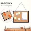 VEVOR Cork Board for Walls, Double-Sided Cork 24" x 18" Bulletin Board Vision Board, Push Pin Board with Framed for Office Home and School