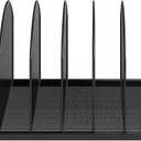 Safco Products Onyx Desktop File Organizer 8 Upright Sections Home, Office or Classroom Desktop Organization,Black,3212BLKD