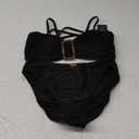 Blooming Jelly Womens Bandeau Bikini Sets Sexy Strapless Two Piece Swimsuit Cheeky High Cut Cute Ribbed Ladies Bathing Suit (Small, Black)