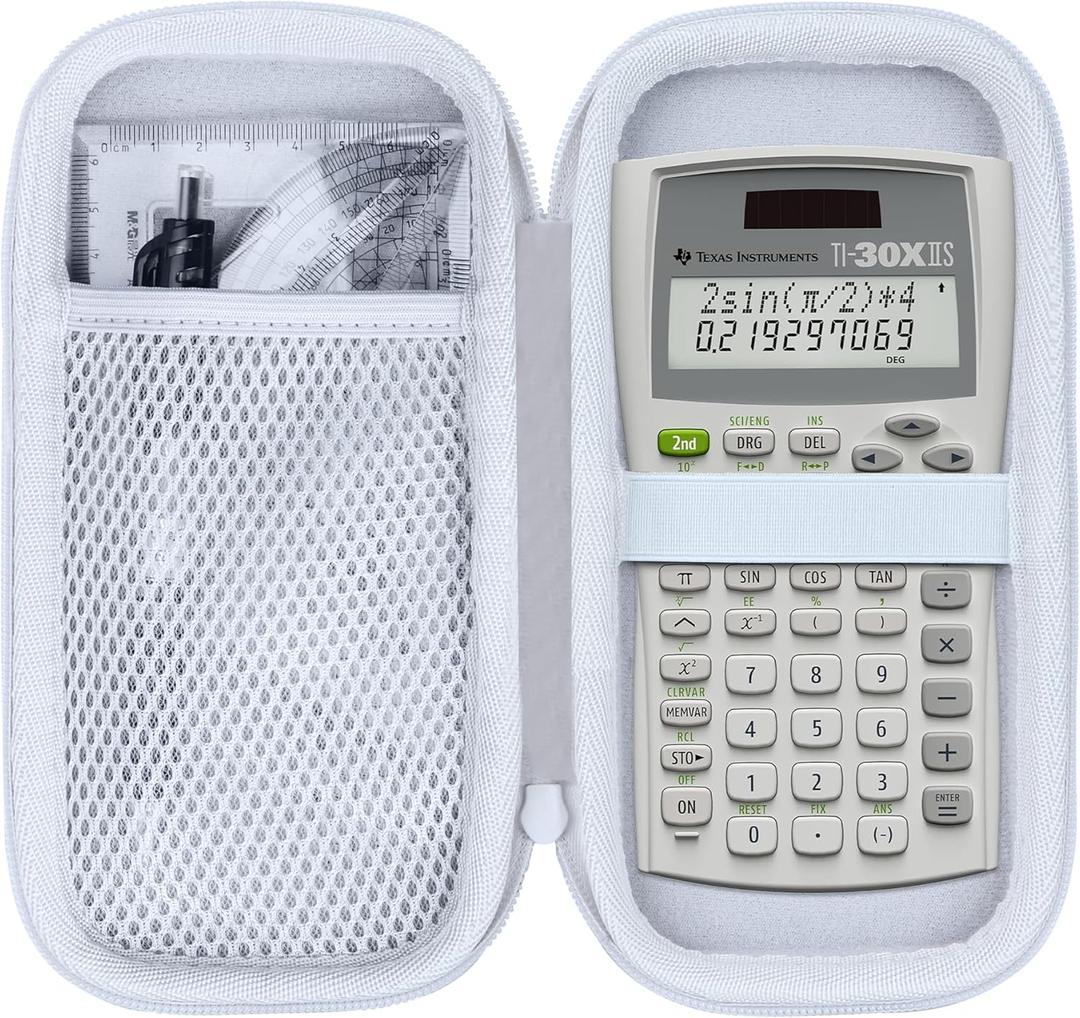 Case Compatible with Texas Instruments TI-30XIIS TI-30XS TI-30Xa TI-36X Pro Scientific Calculator (Case Only) - White