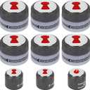 RO6G Upgrade Grill Knobs Kit 67692 Replacement Weber Summit 600 660 670 with 6 Main Burner Knob - 1 IR Knob - 1 Smoke and 1 Grill Burner Control Knob - 9 Pack