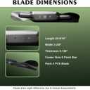 490-110-C187 Mower Blade Replace 742-05620 742P05620, Compatible with Cub Cad et 60 Inch Zero Turn Blades, Fits for Mower Blades 60 Inch Deck, 3 Pack(High Lift)