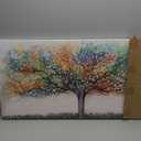 KREATIVE ARTS Large Living Room Wall Decor Abstract Canvas Wall Art Colorful Trees Landscape Painting Picture Giclee Print Framed Artwork Modern Home Bedroom Wall Decoration Ready to Hang 20x40inch