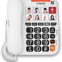 VTECH SN1127 Amplified Corded Answering System. 8 Photo Speed Dial, 90dB Ringer Volume, Big High-Contrast buttons, Audio Booster(+40db), Visual Ringer. Perfect for Seniors, Visually & Hearing Impaired