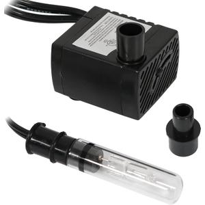 Sunnydaze 70 GPH Submersible Water Pump  24V - Adjustable Flow Rate - Finger Light and Transformer for Fountains and Aquariums