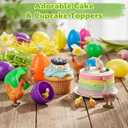 12 PCS Small Animal Figures Set for Easter - Bunny, Chick, Ducks and Goose Toy Collection - Easter Egg Fillers, Basket Stuffers, Cake Topper & Educational School Prize Toys for Kids