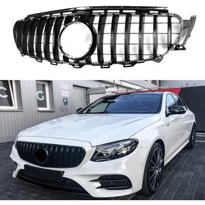 Front Grille Grill For Mercedes Benz W213 E250 E350 E400 2017-2020 (Black)