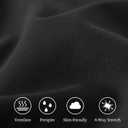 Womens Short Sleeve Workout Shirts Quarter Zip Sweatshirt Athletic Crop Workout Top Yoga Athletic Fit Shirt (Black)