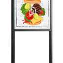 USCNC Black 2228inch Sign holder floor stand, heavy Duty Pedestal poster banner stand for display,2228inch slide-in double sided poster sign holder floor standing for board Display (1 Pack)