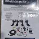 Rough Country Power Running Boards with LED Step Lights for Chevy Silverado/GMC Sierra 1500/2500HD/3500HD, Crew Cab (2014-2018) - Dual Motor Electric Powerstep Board & Retractable Truck Steps