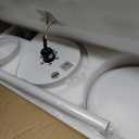 Ohniyou 60" Industrial Ceiling Fan with Lights - Remote & APP Control, Dimmable, DC Motor, Indoor Outdoor Fan for Patio Living Room, White