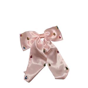 Hair Bows for Women Girls Pink Crystal Witch Hat Crown Hair Clips for Glinda Fans BFF Hair Accessories