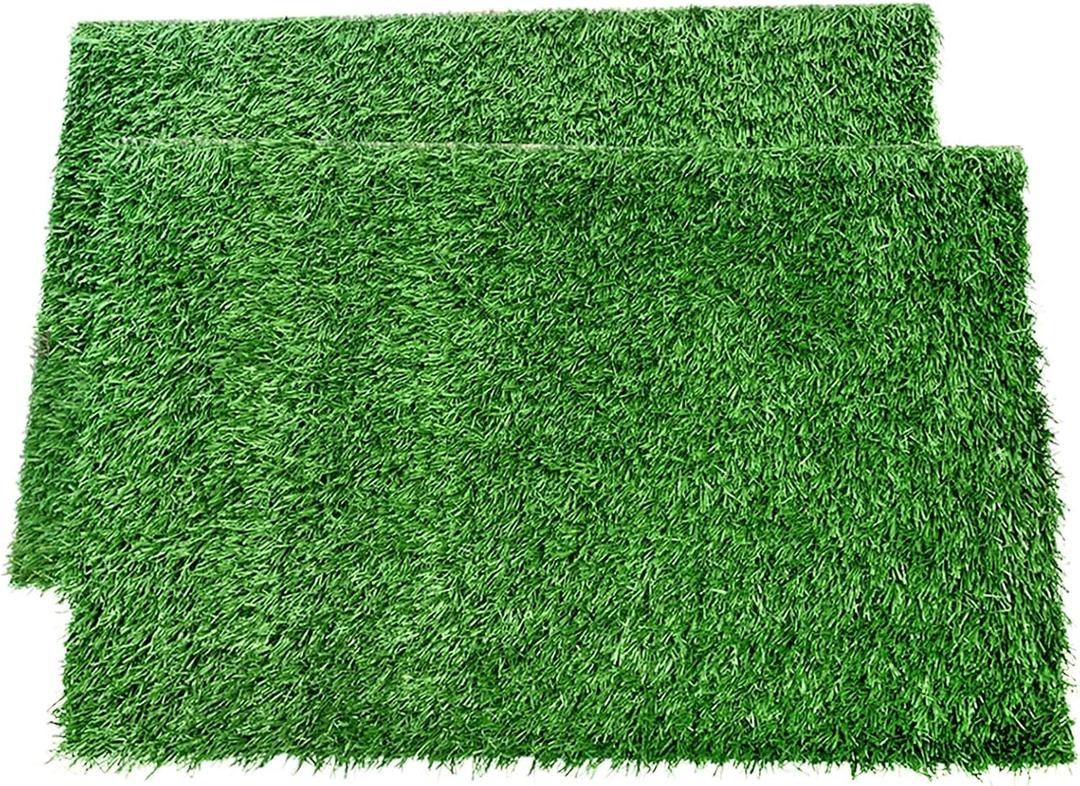 LOOBANI Dog Grass Pee Pads, Artificial Dog Grass Pads for Potty Tray, Fake Grass for Dogs to Pee On, Outdoor Indoor Pee Grass for Dog Potty(14*18 inch)