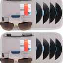 VXAR Car Sun Visor Organizer Leather Holder Pocket Storage Pouch Case Grey 2P