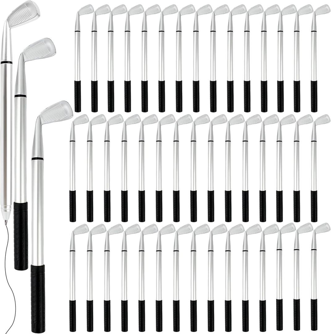 48 Pieces Golf Clubs Pens Golf Ballpoint Pens Golfing Pen Bulk Funny Props for Students Boss School Office Stationery Supplies