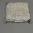 Homaxy 100% Cotton Kitchen Towels 6 Pack-15 X 25 Inches, Check Design Waffle Weave Hand Tea Towels, Super Soft and Absorbent Dish Towel for Drying Dishes, Yellow