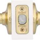 Kwikset Tylo Interior Privacy Door Knob with Lock, Door Handle For Bathroom and Bedroom, Polished Brass Keyless Turn Lock Doorknob, 1 Count (Pack of 1)