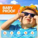4 x RIVBOS Baby Sunglasses Boys&Girls with Strap UV400 Polarized Flexible for Toddler,Infant and Newborn(0-24month) RBK0231 (Navy Blue&grey Lens)