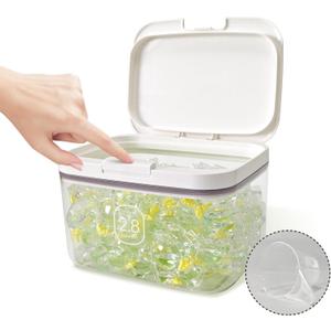 Laundry Pod Holder with Lid - Sealed Automatic Pop-Up Dispenser, 94oz/115 Pod Capacity, ABS/PP Durable Container for Laundry Room Organization, Multi-Purpose for Detergent Powder/Dryer Sheets (2.8L)