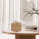 Halloween Bats Leather Tissue Box Cover, Tissue Box Cover Square, Decorative Facial Paper Organizer for Bathroom, Vanity, Home Office Car Decorations - A04