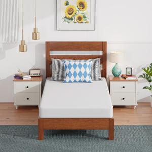 FDW 6 Inch Twin Mattress, Base Foam, Medium Firm Support, Breathable & Comfortable, Removable Washable Zipper Cover, Bed-in-a-BoxCertiPUR-US Certified