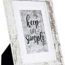 kennethan 8x10 Picture Frame Rotten Brown, Wooden Frame with white mat, For Tabletop and Wall Mounting Display for Home, Office,Gallery,Holiday with Photos, Posters
