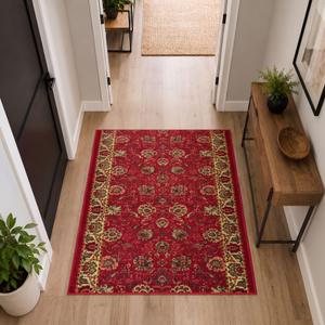 Ottomanson Oriental 2x3 Entryway Rug Non-Slip Small Area Rugs