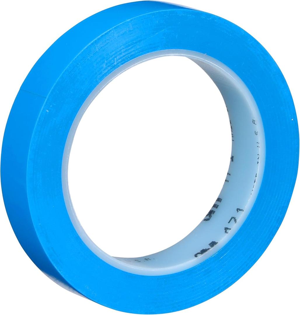 3M Vinyl Tape 471, Versatile, Clean Removal, Blue Color, 5.2 mil, 3/4 in x 36 yd, 48 Rolls/Case